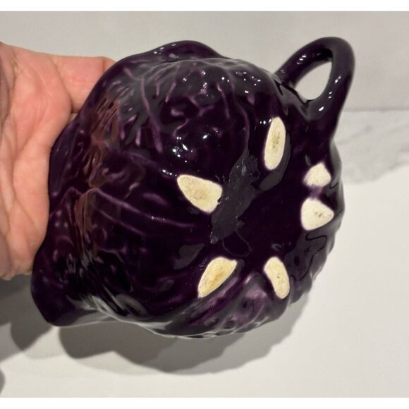 Set of 3 Purple Ceramic Vine & Leaves Cups by Faiancas Neto & Gomes Portugal - Picture 8 of 11
